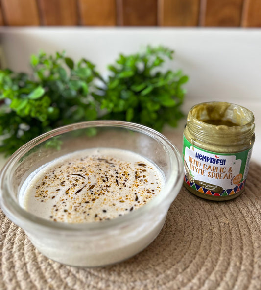 Italian Herbed Raita with Hemp Garlic Thyme Spread