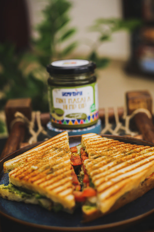 BOMBAY SANDWICH with Hemptyful's Mint Masala Hemp Dip