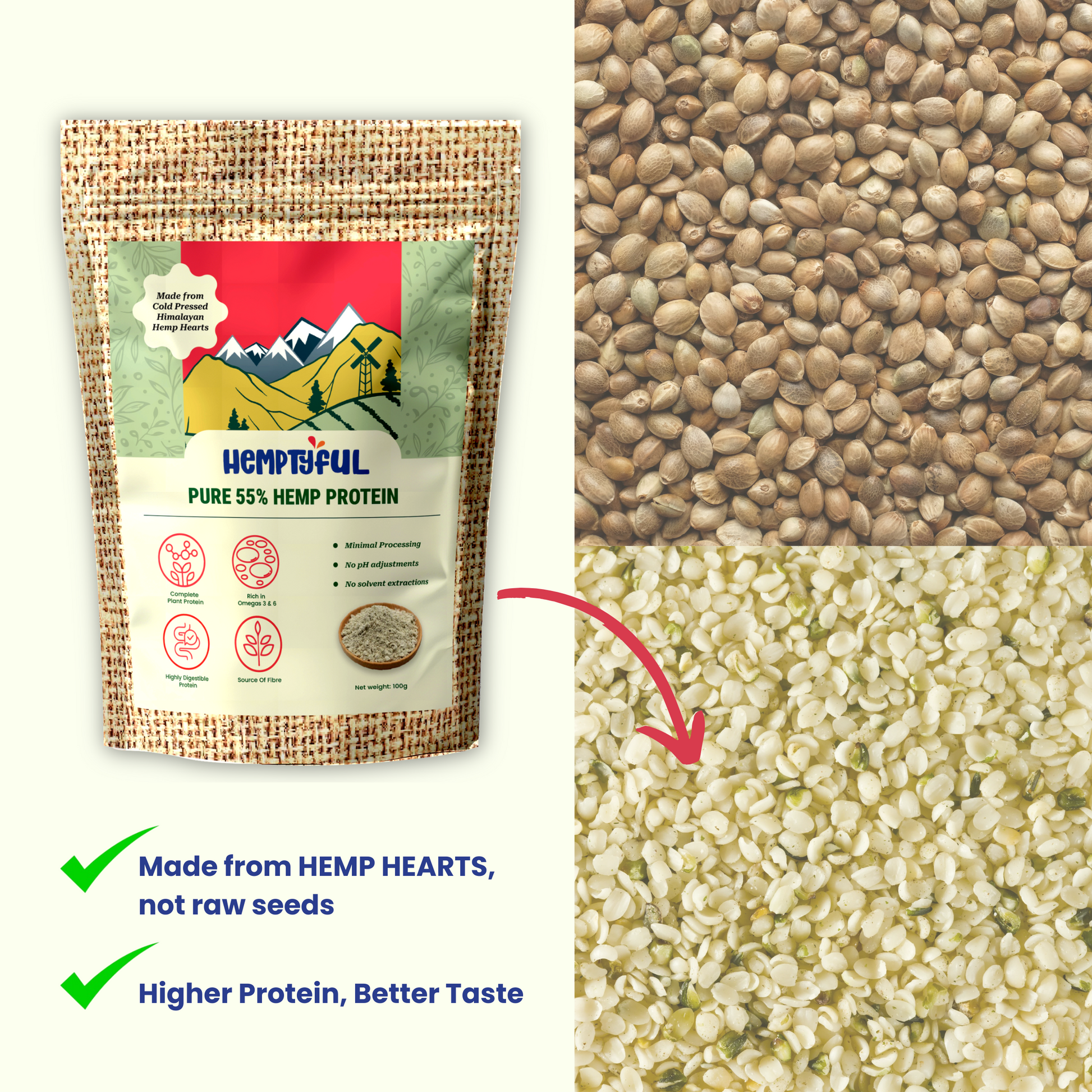 Pure 55% Hemp Protein