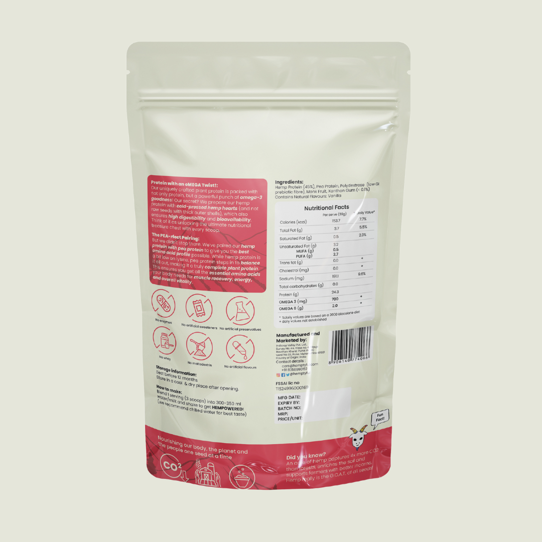 Balanced Plant Protein (Blend of Hemp & Pea) Trial Pack