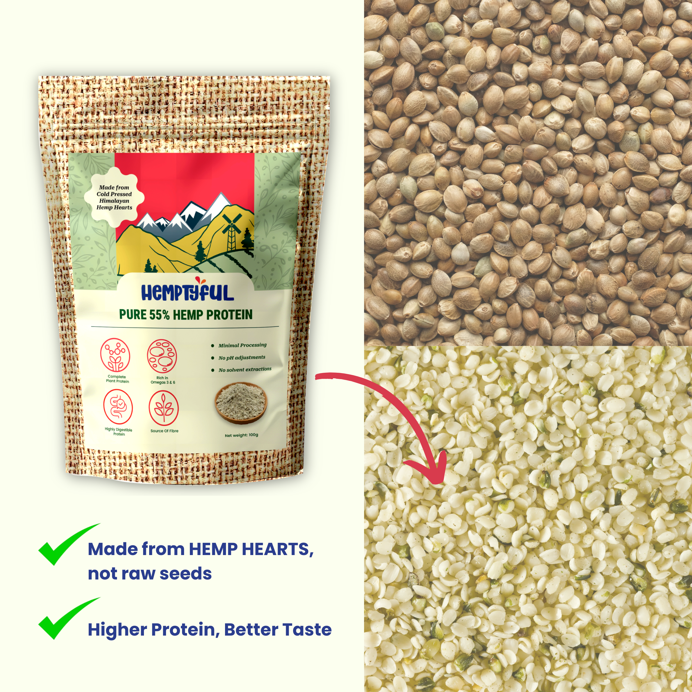 Pure 55% Hemp Protein